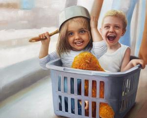 Custom Hand Painted Children Portraits in Oil from Your Photos