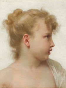 Etude; tête de petite fille