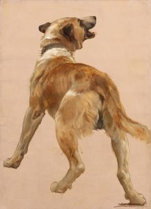 Study of the dog of homѐre et son guide