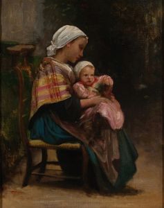 Study of a Mother and Child
