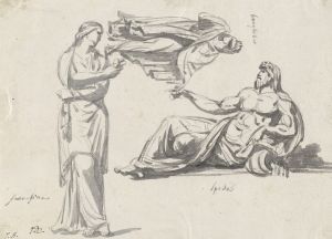 A River God and Two Classical Sculptures