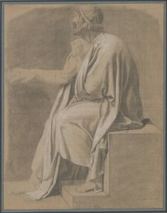 Figure Study for ‘The Death of Socrates’