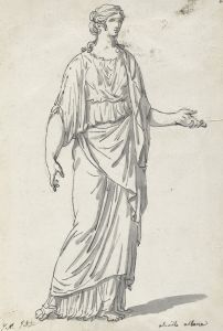 Classical Sculpture of a Woman with an Outstretched Arm