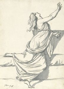 A Distraught Woman with Her Head Thrown Back