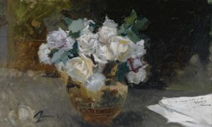 Bodegon De Rosas Blancas