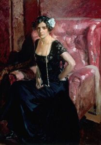 Clotilde in evening dress