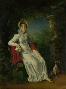 Carolina Ferdinanda Louisa of Sicily . Wife of Charles Ferdinand, Duc de Berry, in the Park of Bagatelle in the Bois de Boulogne