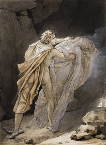 Orpheus tries to hold on to Eurydice