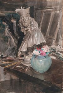 A Corner Of The Artist’s Studio With A Bust Of Leopoldo De Medici