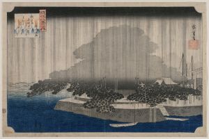 Night Rain at Karasaki, from the series Eight Views of Ōmi