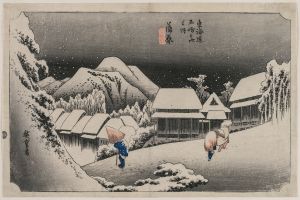 Evening Snow at Kambara