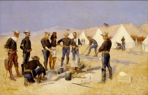 Roasting the Christmas Beef in a Cavalry Camp