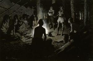 French Explorer’s Council with the Indians