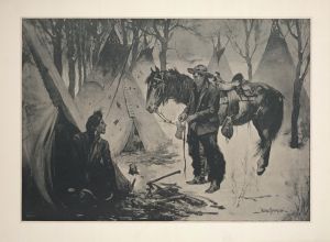 On the Cattle Range–‘What’s the Show for a Christmas Dinner, Chief