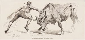 The matador dealing the death stroke