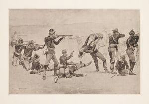 The opening of the fight at Wounded Knee