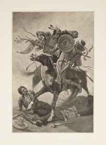 Thrust his lance through his body and rode him down