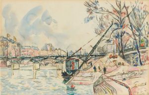 Paris, La Seine Au Pont Des Arts