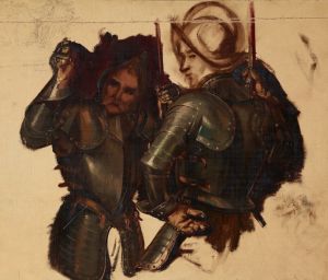 Figures of Armoured Guards. Study to the Painting ‘Catherine Jagiellon in Gripsholm Prison’