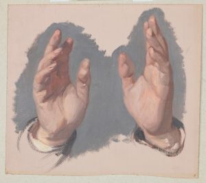 Study  of Both Hands of the Bishop to the Painting ‘The Oath of Queen Jadwiga’