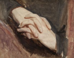 Study of the hands of Sigismund Augustus for the painting “Death of Barbara Radziwiłł”