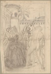 Composition sketch to the painting ‘Martyrdom of St Matthias’