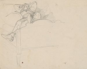 Man resting on a bed