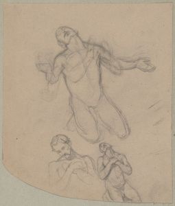 Nude sketch to the figure of St. Matthias to the painting ‘Martyrdom of St. Matthias’