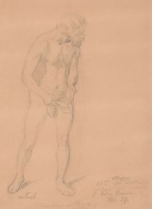 Nude Study for a Figure of an Italian in the Painting ‘The Upbringing of Sigismund Augustus’