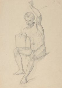 Nude study for the figure of the Prophet Isaiah in the painting ‘The Immaculate Conception of the Blessed Virgin Mary’