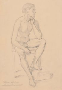 Nude study of prince for the painting ‘The Upbringing of Sigismund Augustus’