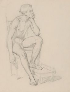 Nude study of prince for the painting ‘The Upbringing of Sigismund Augustus’