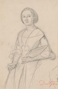 Portrait study of Jadwiga Łuszczewska – Deotyma