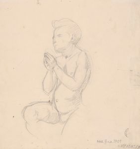 Sketch of angel for the painting ‘The Immaculate Conception’