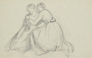 Sketch of the group of the Virgin Mary and Mary Magdalene to the painting ‘Entombment’