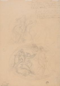 Sketch of the king figure for the painting ‘Death of Barbara Radziwiłł’