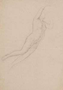 Sketch of the Psyche character to the ceiling ‘Wedding procession of Cupid and Psyche’