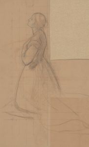 Sketch of the queen figure for the painting ‘Queen Jadwiga’s Oath’