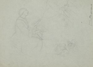 Sketch to the Figure of St Cecilia