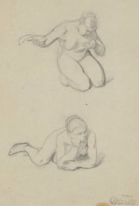 Sketches of a nude female