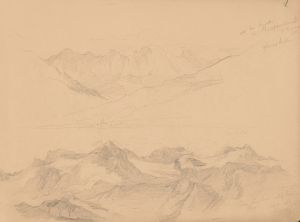 Sketches of alpine ranges in Switzerland