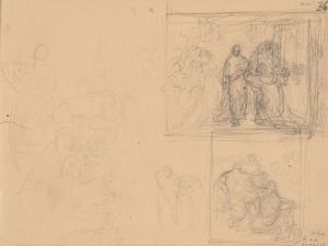 Sketches of figural compositions