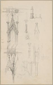 Sketches of Gothic architectural details