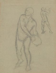 Sketches of two male nudes for the painting ‘Martyrdom of St. Matthias’
