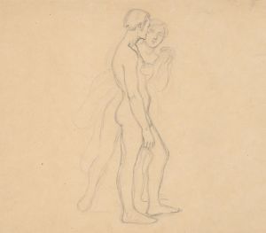 Sketches of two nude males