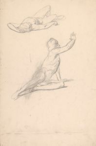 Sketches of two nude males