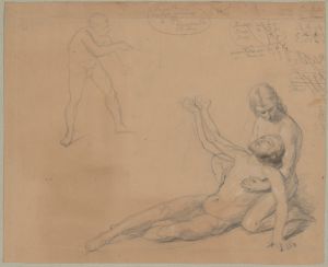 Studies of nude males to the painting ‘Martyrdom of St. Josaphat Kuntsevych’