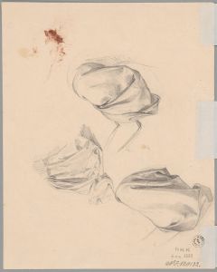 Studies of sleeve and robe fragment