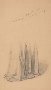 Study of lower part of the robe of Bishop Piotr Wysz for the painting ‘Queen Jadwiga’s Oath’