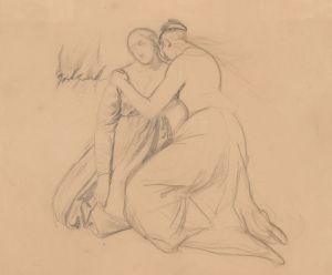 Study of the figure to the group of the Virgin Mary and Mary Magdalene to the painting ‘Entombment’